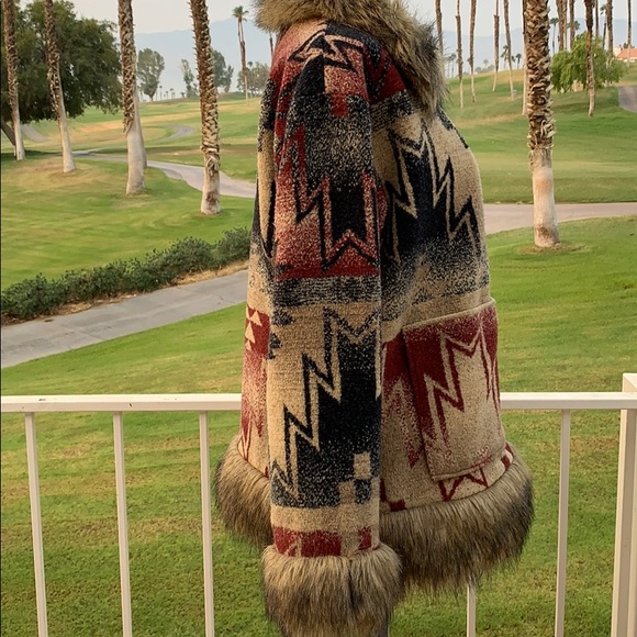 Tasha Polizzi Aztec Southwestern Blanket Jacket M - Picture 3 of 11